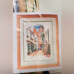 Verbaco Charming Cross-Stitch Kit with Street Scene